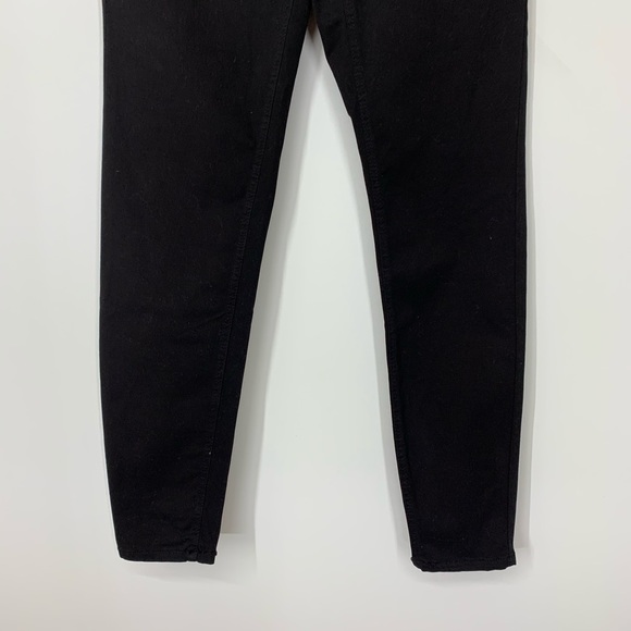 Zara Dark Black Peach Touch Soft Denim Mid Rise Skinny Jeans New Nwt Size 2 - Picture 5 of 16